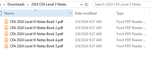2024 CFA Level 3 Notes - CFA eBooks