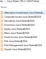 Juice Notes CFA 一级 2024 Fintree