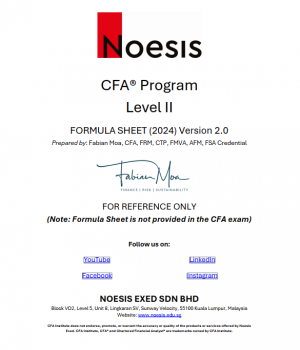 CFA niveau 2 Formuleblad 2024