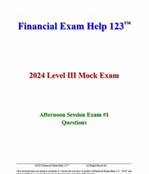 CFA Level 3 Bill Campbell 2024 (5 Probeklausuren)