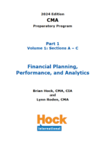 Hock CMA Parte 1 Libro di testo 2024: Pianificazione finanziaria, performance e analisi