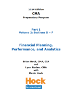 Hock CMA Part 1 Textbook 2024: Financial Planning, Performance, and Analytics